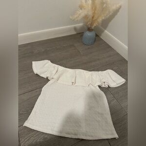 Anthropologie off the shoulder white shirt